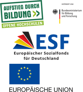 Logos Offene Hochschulen, BMBF, ESF, EU